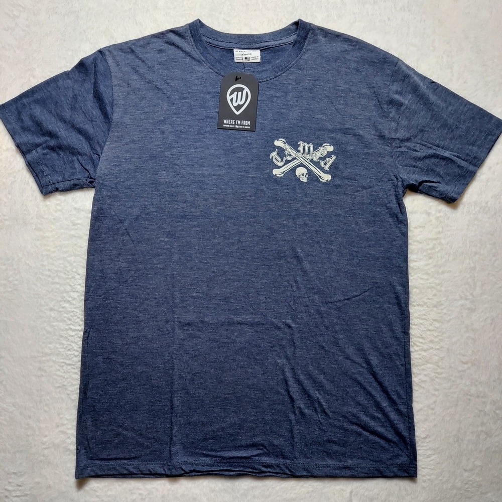 Where I'm From T-Shirt Mens Small Navy New Tampa Bay Florida Map Graphic Tee